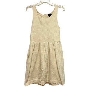Anthropologie Deletta Sleeveless Dress S Beige Pockets Boho Cottagecore Romantic